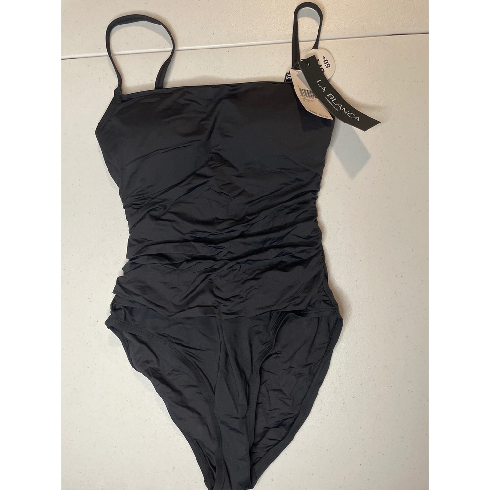 La Blanca Women's One Piece Swimsuit Island Goddess Shirred Side, 6